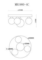 Накладная люстра MyFar MR1980-4C Накладная люстра MyFar MR1980-4C в интернет магазине Гет Лайт