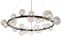 Подвесной светильник Crystal Lux AGATA SP24 BLACK/TRANSPARENTE в интернет магазине Гет Лайт