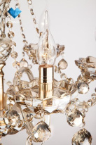 Подвесная люстра Eurosvet 10052/6 золото/тонированный хрусталь Strotskis в интернет магазине Гет Лайт