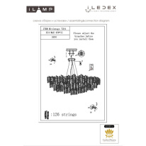 Купить Подвесная люстра iLamp 7204-D800 GD