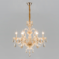 Фото Подвесная люстра Eurosvet 10097/6 золото/тонированный хрусталь Strotskis