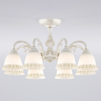 Фото Люстра на штанге Eurosvet 60107/8 белый с золотом