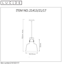 Подвесной светильник LUCIDE 21413/21/17 в интернет магазине Гет Лайт
