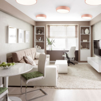 Купить с доставкой по Москве и России Накладной светильник Eurosvet 90113/1 розовый 75W