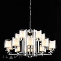 Подвесная люстра iLamp RM6201-10+5 CR+CL Фото Подвесная люстра iLamp RM6201-10+5 CR+CL