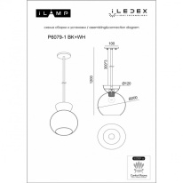 Подвесной светильник iLamp P6079-1 BK+SM Купить Подвесной светильник iLamp P6079-1 BK+SM