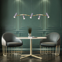 Цена на Подвесная люстра Eurosvet 90103/5 матовый серый/золото