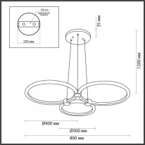 Цена на Подвесная люстра LUMION 5297/80L