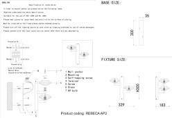 Бра Crystal Lux REBECA AP2 GOLD в интернет магазине Гет Лайт