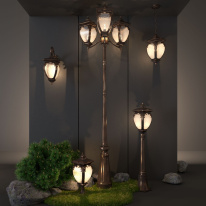 Цена на Садово-парковый светильник Elektrostandard Andromeda F (GLYF-8024F) черное золото