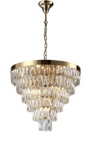 Купить с доставкой по Москве и России Каскадная люстра Crystal Lux ABIGAIL SP-PL15 D620 GOLD/TRANSPARENT