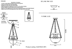 Подвесной светильник Crystal Lux GUSTAVO SP3 CHROME в интернет магазине Гет Лайт