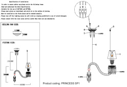 Цена на Подвесной светильник Crystal Lux PRINCESS SP1