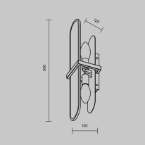 Бра Maytoni MOD099WL-02G в интернет магазине Гет Лайт