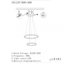 Каскадная люстра iLedex 10112P/2-39W-3000K (6/4) BR Купить Каскадная люстра iLedex 10112P/2-39W-3000K (6/4) BR