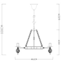 Подвесная люстра ARTE Lamp A4550LM-8CK в интернет магазине Гет Лайт