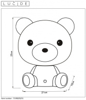 Цена на Детская настольная лампа LUCIDE 71590/03/31