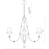 Подвесная люстра Divinare 1165/01 LM-6 в интернет магазине Гет Лайт