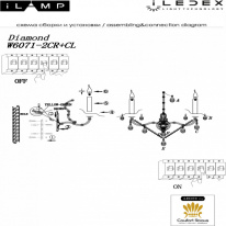 Бра iLamp W6071-2 CR+CL Купить Бра iLamp W6071-2 CR+CL
