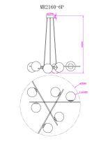 Подвесная люстра MyFar MR2160-6P в интернет магазине Гет Лайт