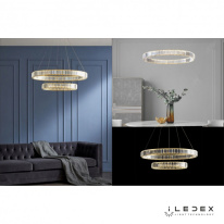 Каскадная люстра iLedex 10920P/2-60W-3000K (10/6) GL-CL в интернет магазине Гет Лайт