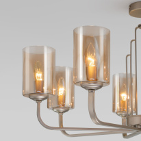 Цена на Люстра на штанге Eurosvet 60138/8 перламутровое золото