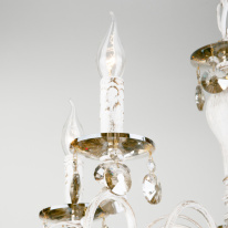 Купить Подвесная люстра Eurosvet 10104/5 белый с золотом/тонированный хрусталь Strotskis