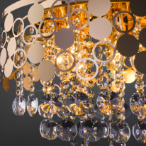 Каскадная люстра Eurosvet 10123/6 золото/прозрачный хрусталь Strotskis Smart (10114/6) в интернет магазине Гет Лайт