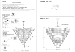Каскадная люстра Crystal Lux ABIGAIL SP22 D820 GOLD/TRANSPARENT в интернет магазине Гет Лайт