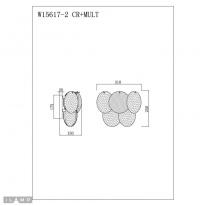 Бра iLamp W15617-2 CR+MULT Купить Бра iLamp W15617-2 CR+MULT