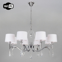 Фото Подвесная люстра Eurosvet 10127/8 хром/прозрачный хрусталь Strotskis Smart (10093/8)