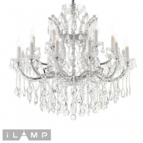 Подвесная люстра iLamp 6071-18 CR+CL Фото Подвесная люстра iLamp 6071-18 CR+CL