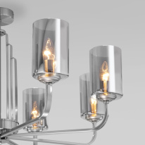 Люстра на штанге Eurosvet 60138/8 сатин-никель в интернет магазине Гет Лайт