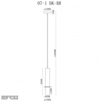 Подвесной светильник iLamp 10705-1 BK-BR Купить Подвесной светильник iLamp 10705-1 BK-BR
