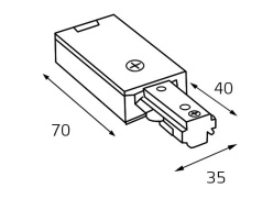 Купить Подвод питания MEGALIGHT WSO 71 black