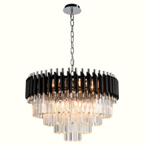 Фото Каскадная люстра Natali Kovaltseva DARIAN 76017/10C CHROME BLACK