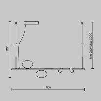 Купить с доставкой по Москве и России Подвесной светильник Maytoni MOD350PL-02BBS