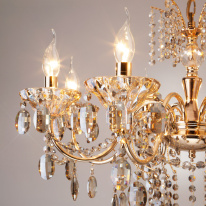 Купить Подвесная люстра Eurosvet 10025/8 золото/тонированный хрусталь Strotskis