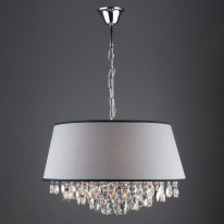 Фото Подвесная люстра Eurosvet 10092/5 хром/прозрачный хрусталь Strotskis