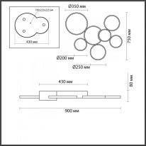 Цена на Накладной светильник LUMION 5256/99CL