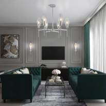 Люстра на штанге Eurosvet 60143/6 хром в интернет магазине Гет Лайт