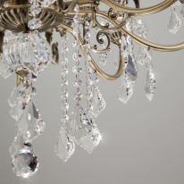 Цена на Подвесная люстра Eurosvet 3281/8 античная бронза/прозрачный хрусталь Strotskis