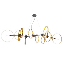 Фото Подвесная люстра Crystal Lux ARMONICA SP8 BLACK/BRASS V2