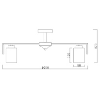 Купить с доставкой по Москве и России Люстра на штанге Escada 1142/7P Silver