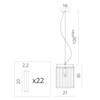 Подвесной светильник Divinare 3002/05 SP-1 в интернет магазине Гет Лайт