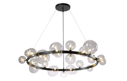 Купить Подвесная люстра Crystal Lux AGATA SP24 V2 BLACK/TRANSPARENTE