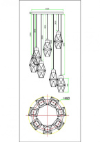 Цена на Люстра на штанге Maytoni MOD325PL-07G