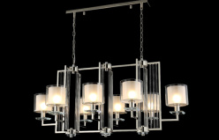 Подвесная люстра Crystal Lux NICOLAS SP8 L1000 GOLD/WHITE Купить с доставкой по Москве и России Подвесная люстра Crystal Lux NICOLAS SP8 L1000 GOLD/WHITE