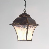 Фото Подвесной уличный светильник Elektrostandard GL 1009H черное золото