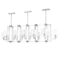 Подвесная люстра Crystal Lux NICOLAS SP12 L1600 NICKEL/WHITE Цена на Подвесная люстра Crystal Lux NICOLAS SP12 L1600 NICKEL/WHITE